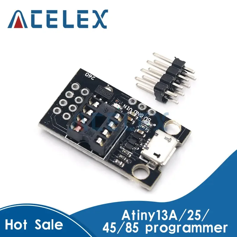 ATtiny13A / ATtiny25 / ATtiny45 / ATtiny85 Pluggable ATTINY Development Programming Bare Board