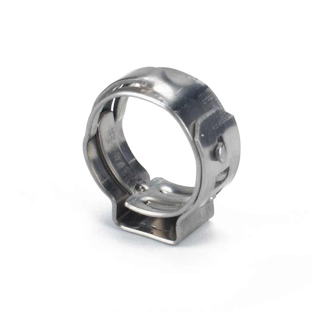 20Pcs Single Ear Stainless Steel Hose Clamps Heavy Duty Drive Clips Water Hose Pipe Clamps for Automotive Industrial Marine Use