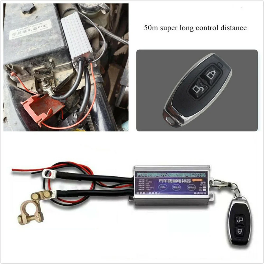 Car Battery Disconnect Switch 500A 12V Isolator Main Switch Universal with Wireless Remote Control Leak proof Main Power Switch