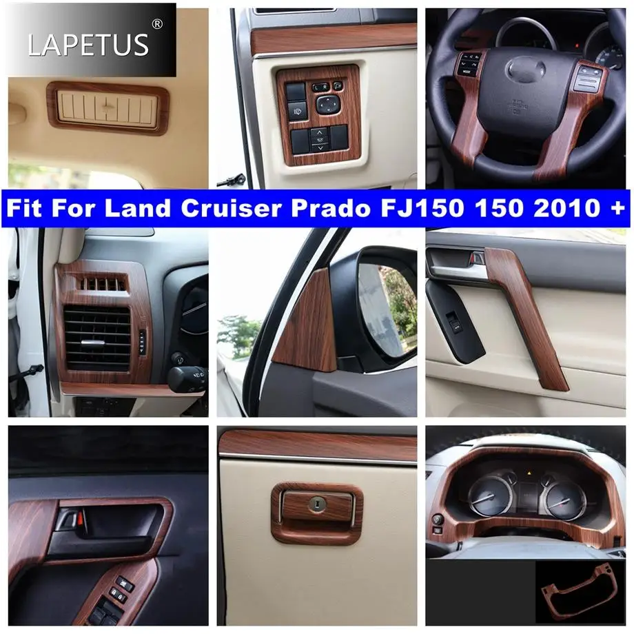 

Dashboard Air AC / Lights Control Panel Cover Trim For Toyota Land Cruiser Prado FJ150 150 2010 - 2020 Wood Grain Accessories