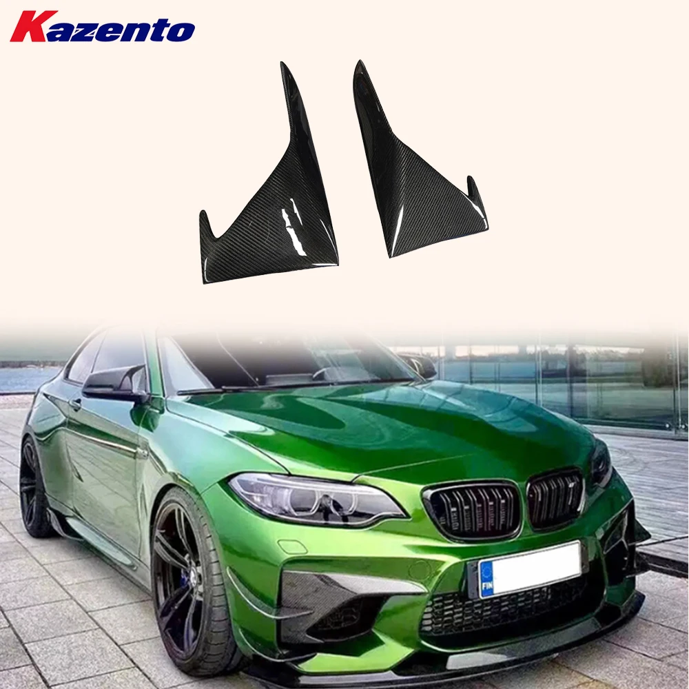 

Front Bumper Side Vents Ducts Cover Carbon KZ Style For BMW M2 F87 Coupe 2016-21