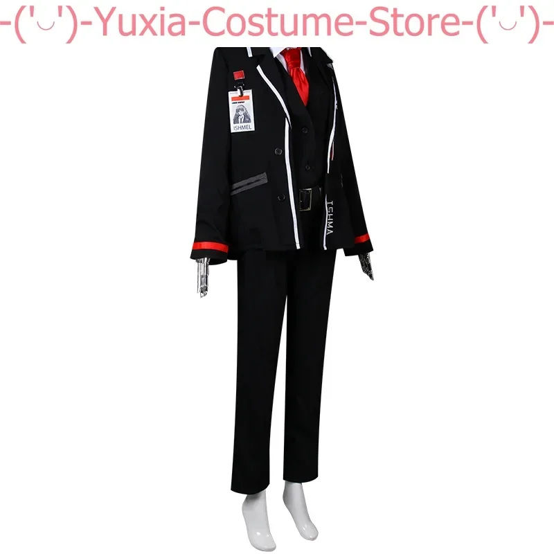 Game Limbus Company Ishmael Cosplay Costume Jacket Coat Pants Set Fantasia Halloween Cos Anime Clothing