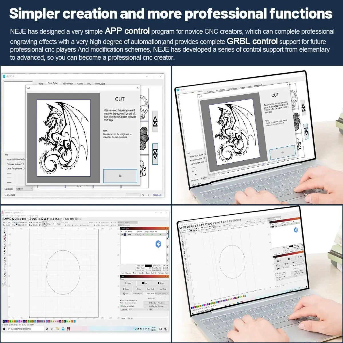 Harga Terbaik NEJE 3 PLUS CNC Router Cable Set alat dan aksesoris kerja kayu