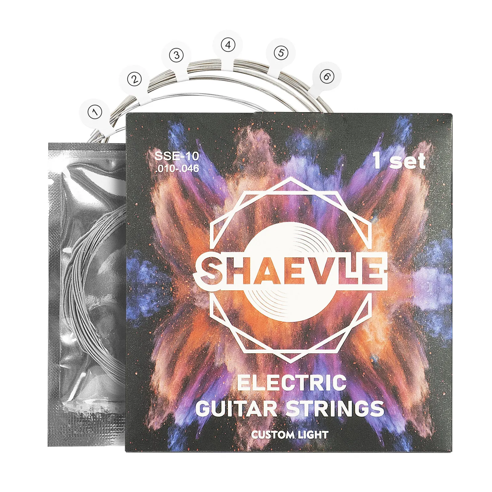SONICAKE/SHAEVLE Guitar Strings for Electric Guitar 1 or 3 Sets of 6 Electric Guitar Kit Guitar Strings Replacement Steel String
