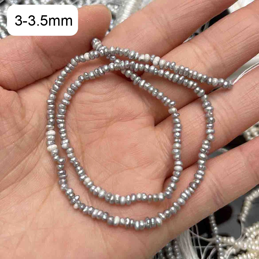 Eine 4,5–5,5 mm barocke natürliche Süßwasserperlen, unregelmäßige halbfertige Perlen für Schmuckherstellung, DIY-Halskette, Armband, Zubehör – Detail 15