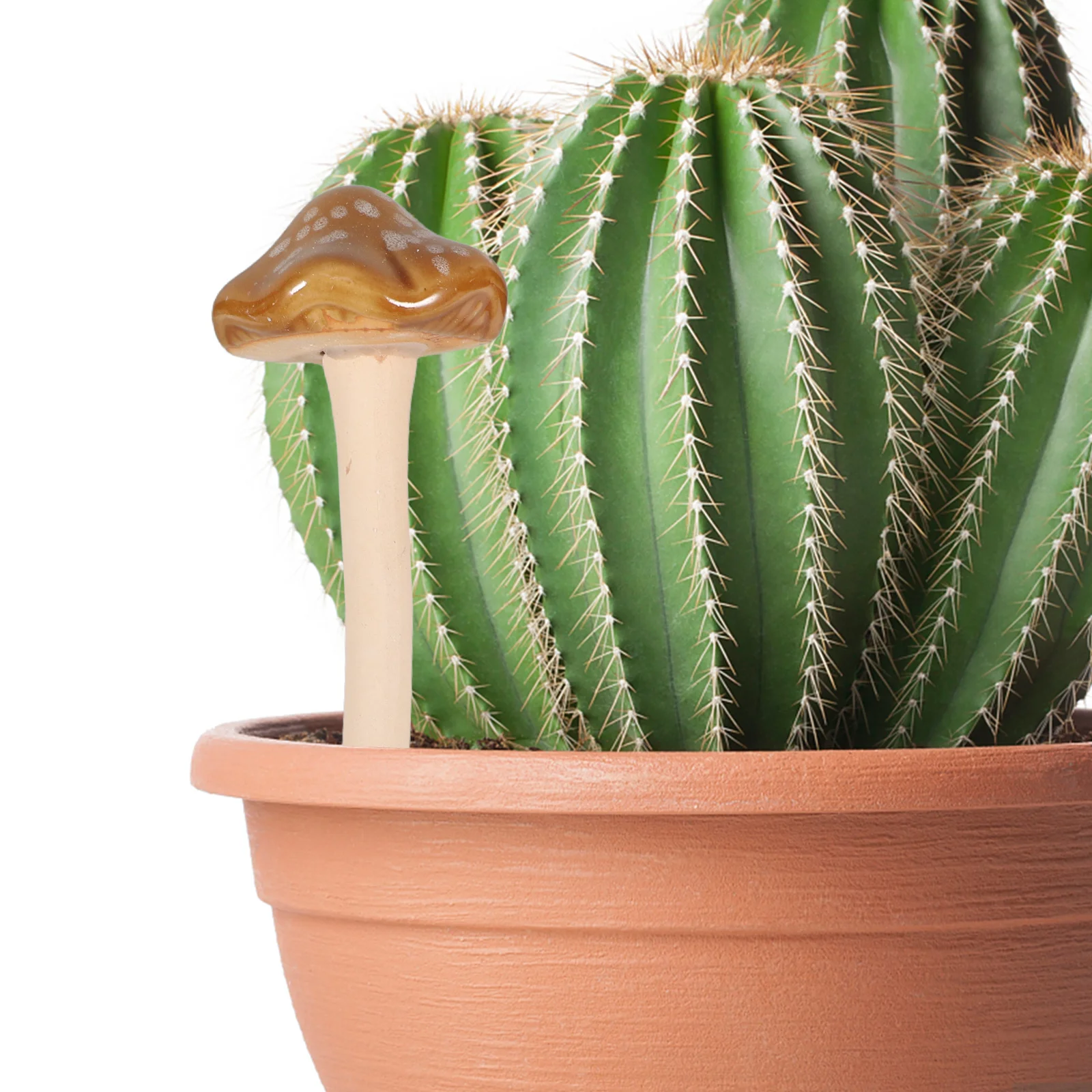 

4Pcs Vibrant Mushroom Planters Ceramic Fairy Garden Decoration Waterproof Outdoor Flower Pot Accents Creative Gardening Decor