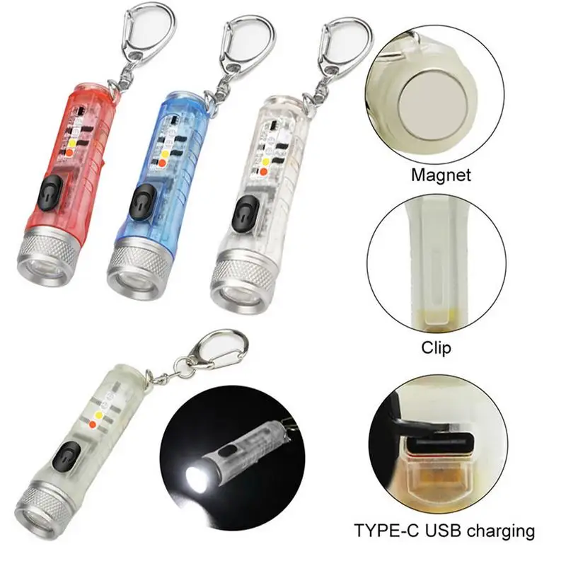 Mini Flashlight LED Mini Keychain Flashlights Waterproof Key Ring Light For Dog Walking Sleeping Reading Nice Gift For Family