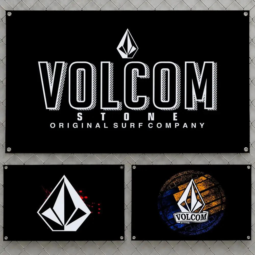 Brand V-Volcom Stone Skate Surf Snow Flags Wall Hanging Flag Banners For Birthday Parties Outdoor Bedroom Dorm Room Decor
