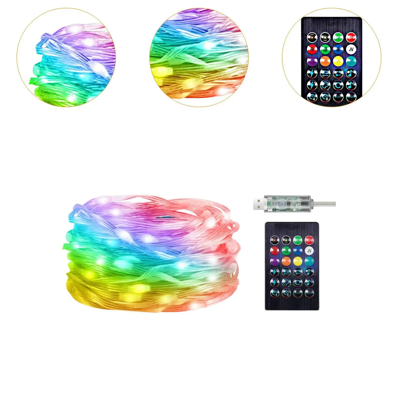 Color Changing Fairy Lights LED Fairy String Light for Porch Bar Front Yard