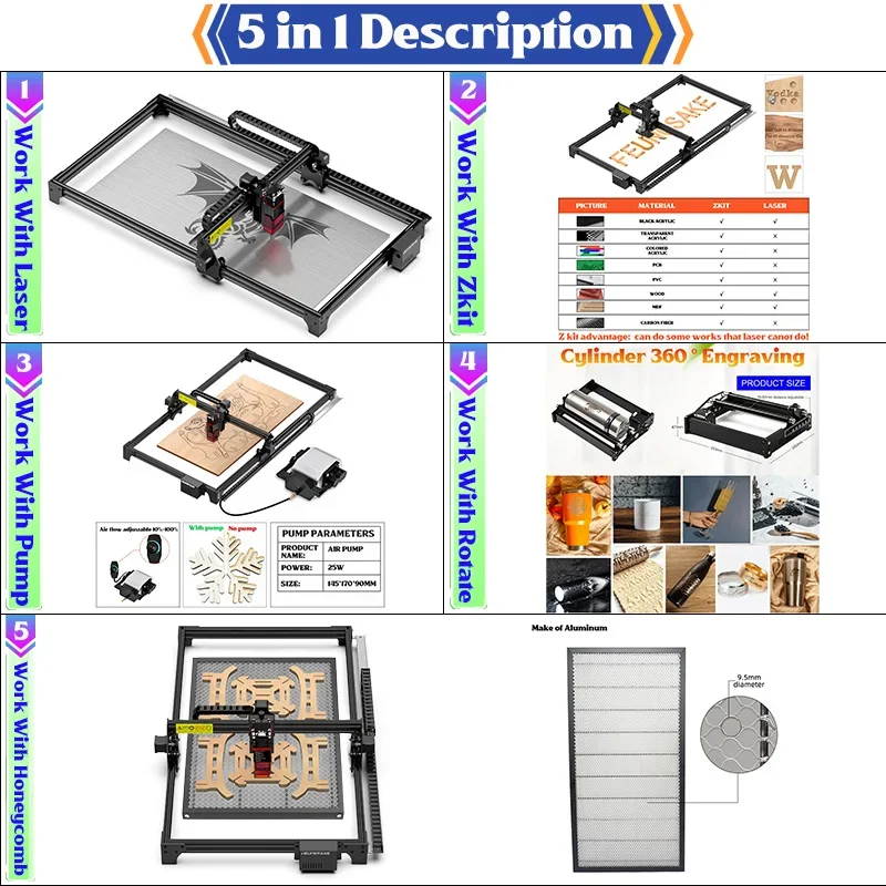 Laser Engraving And Cutting Machine Cnc Router Desktop 160W Laser Engraver Machine Air Assisted 420*860Mm