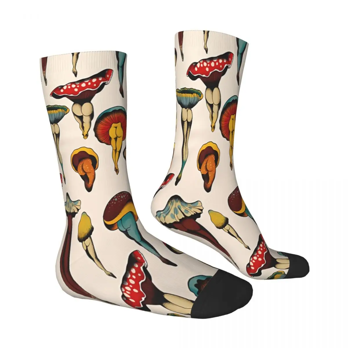 Sexy Mushroom Mushroom Socks Male Mens Women Spring Stockings Printed