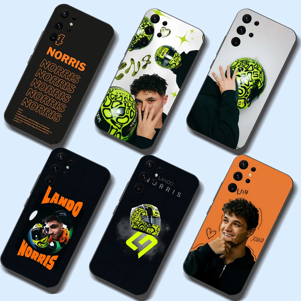 F1 Formula 1 L-Lando Norris Phone Case For Samsung Galaxy A52 A12 A51 S21 Edge S22ULTRA S23 S20LITE Plus Ultra Black Cover