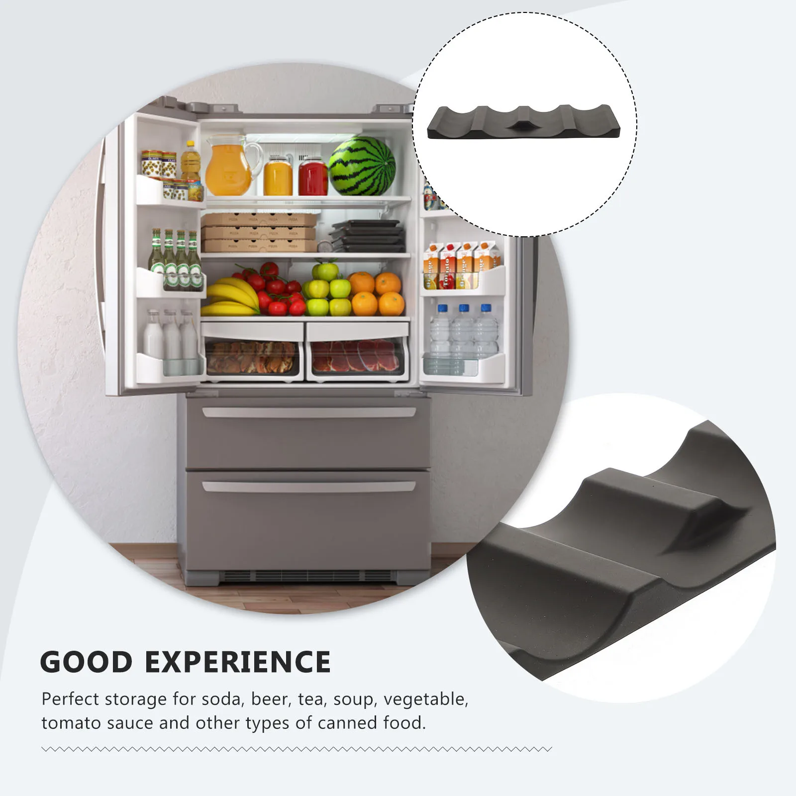 

1Pcs Silicone Fridge Beer Mat Non-Slip Cushion Beverage Storage Holder Kitchen Can Organizer Pad Beverage Storage Shelf