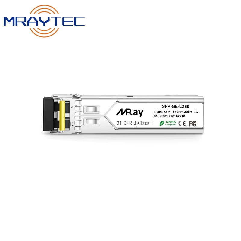 

SFP 1.25G 80km Optical Transceiver 1000Base-ZX Module 1550nm SMF LC DDM DOM Compatible Cisco