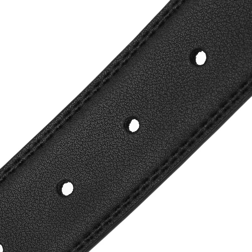 Luxury Men Belts Solid Genuine Leather High Quality Waist Strap No Buckle Cowskin Belt with Holes Male Jeans Waistband 3.5cm