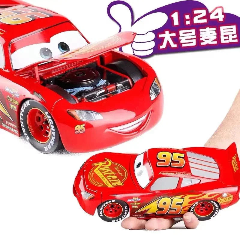 

jada1/24 Red Lightning McQueen Children's birthday toy car Alloy large model Cars Racing ornaments collection children's gifts