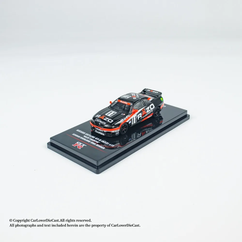 إينو 1:64 نيسان سكاي لاين GT-R R33 # 11 ألعاب نموذج سيارة من خليط معدني فاخر من RAZO TRAMPIO قطعة عرض قابلة للجمع