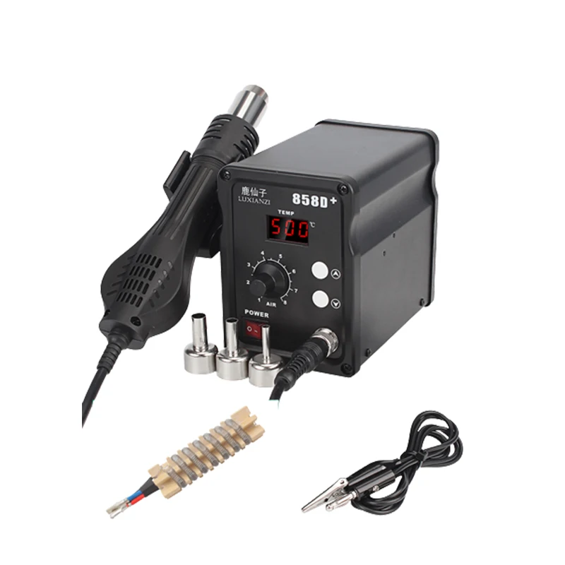 700W Hot Air Gun Soldering Iron 2-in-1 Heat Gun Rework Solder Station Welding Repair Tools Welder Gun Rework Solder Station SMT