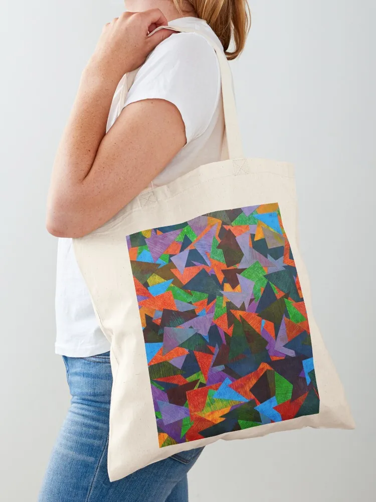 

collage colorful triangles Tote Bag Candy bags Beach bag hand bags Women's shopper
