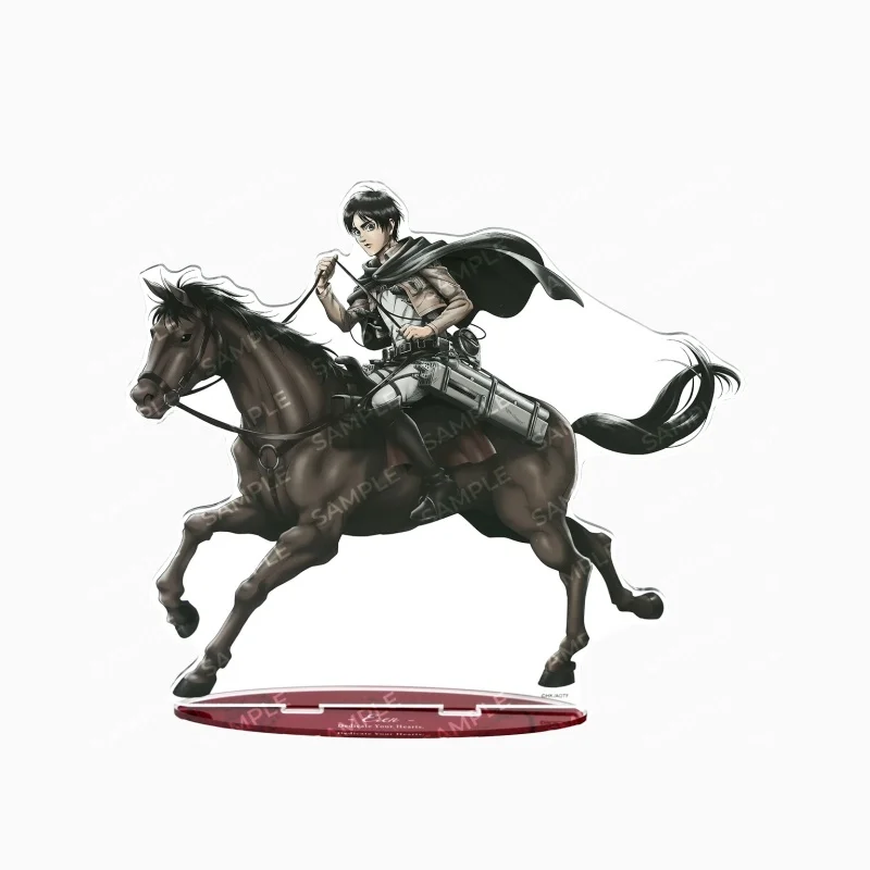 Attack on Titan Anime Hange Eren Levi Erwin Acrylic Stand Model Figure Cosplay Plate Holder Topper Keychain Desk Decor Plate