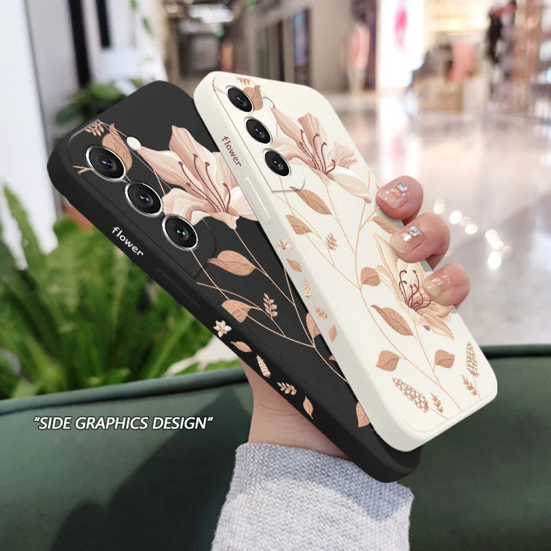 Delicate Blossoms  Phone Case For Samsung Galaxy A37 A57 Liquid Silicone Cover