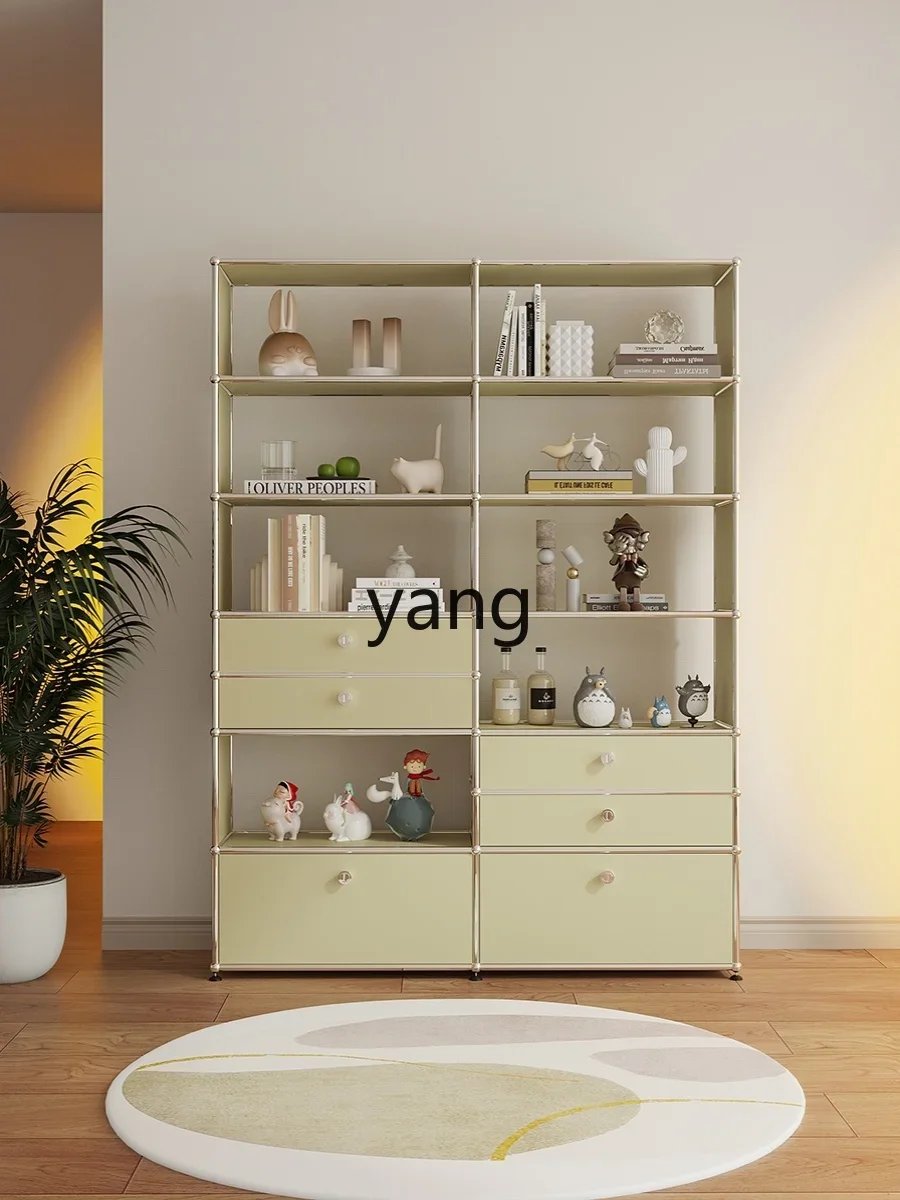 Yjq Light Luxury Bookcase Living Room Wine Cabinet Wall Hand-Made Display Partition Bookshelf