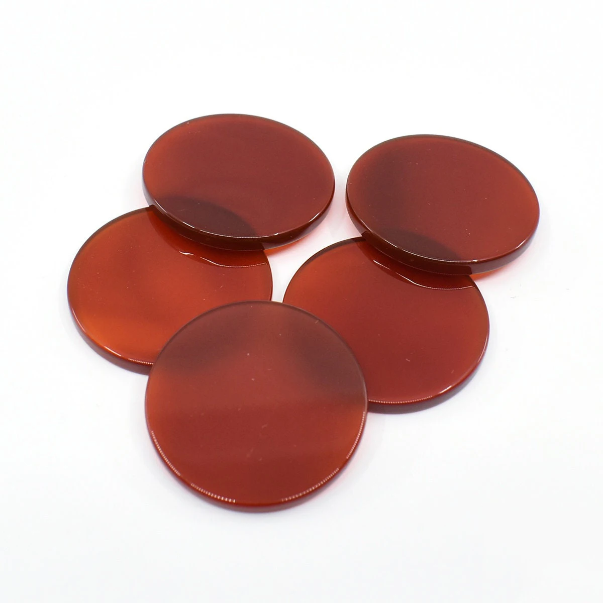 Natural Red Onyx Round Disk Loose Gemstones Multiple Sizes 6x6-16x16mm/Thickness 2mm For Jewelry Making