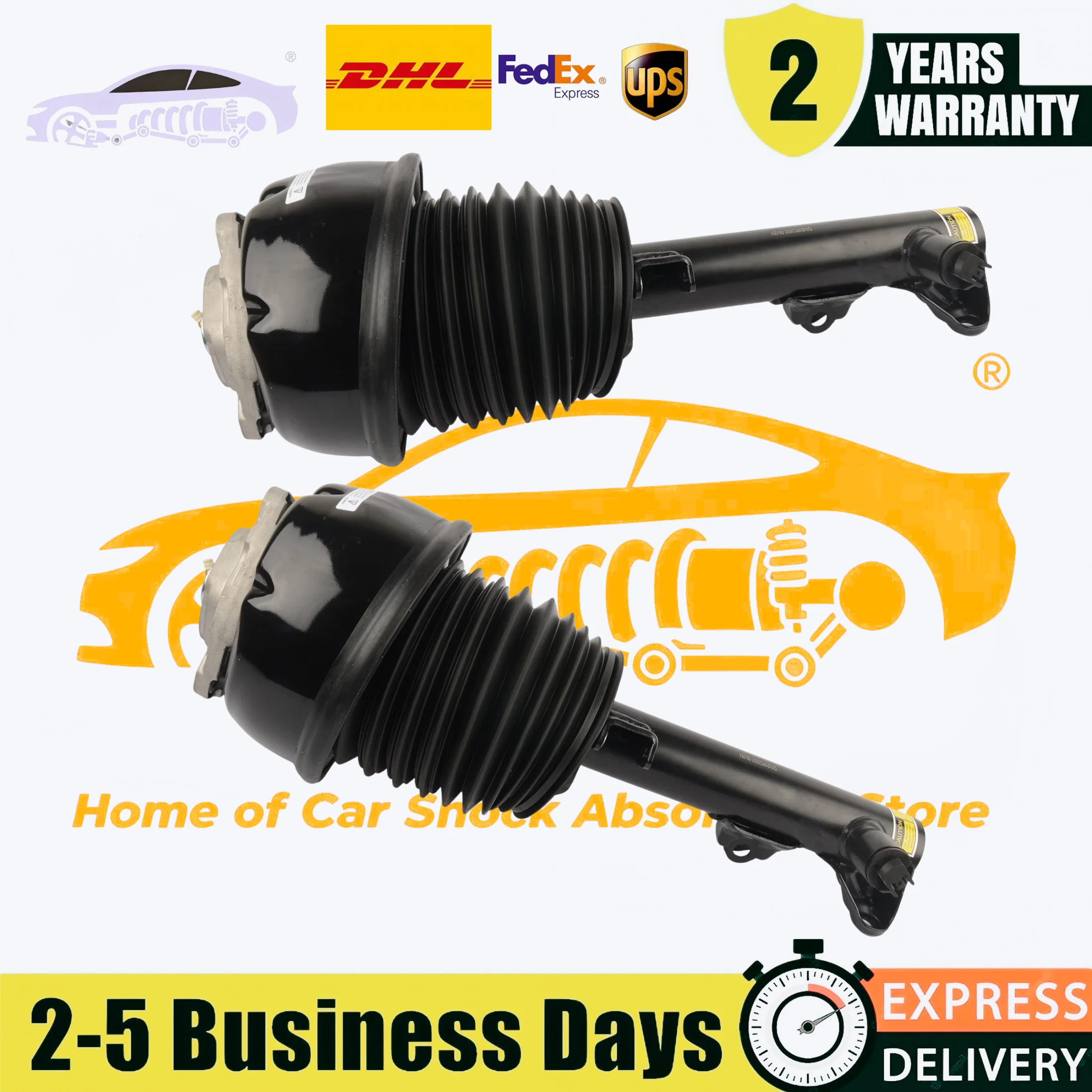 Pair Front Air Suspension Shock Strut Fit Mercedes Benz E-Class W212 C218 E200 E250 E300 E350 RWD 2010-2016 2123200913