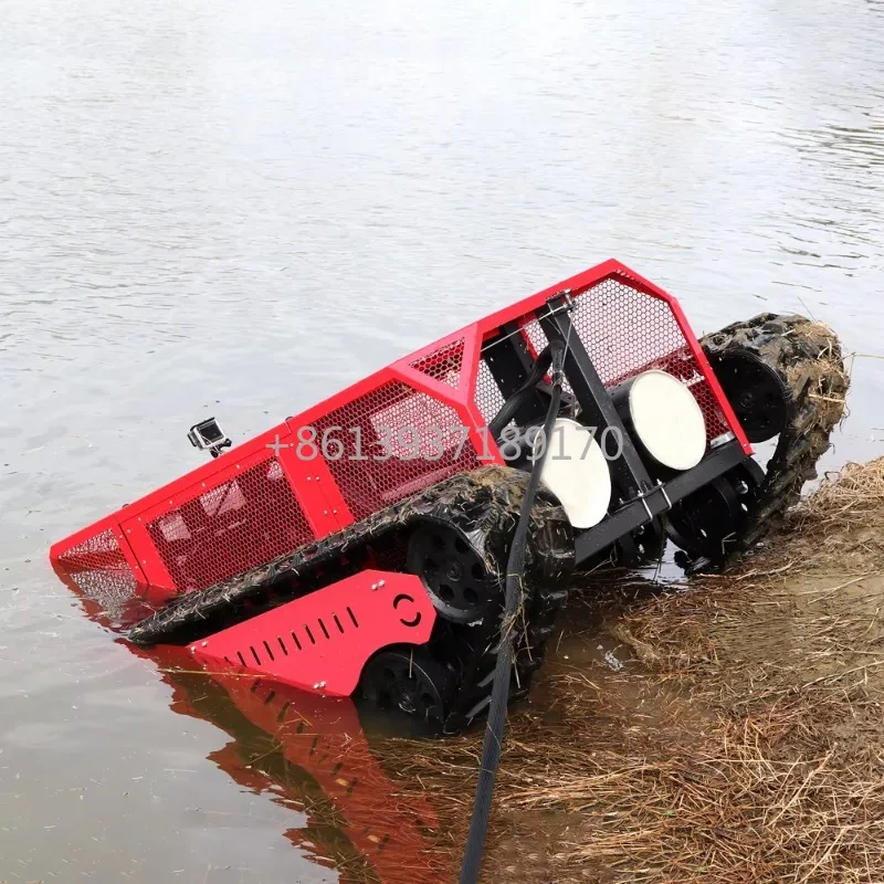 Waterproof Crawler Track Undercarriage Rubber Tracked Tank Robot Underwater Dredging Robot Chassis AVA-U17