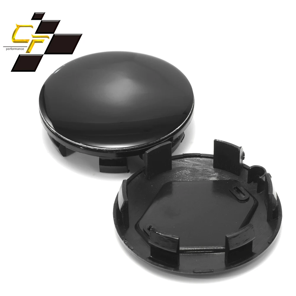 1pc 52mm 51mm Wheel Center Hub Cover For Rim Cap Whith Solid Black Color Sticker Refits  Styling Dust Hubcap Auto Accessroies