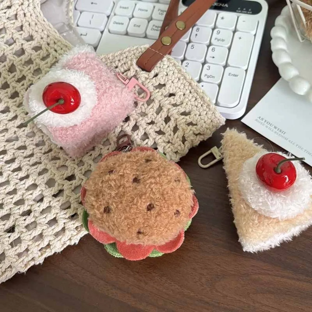 

Hamburger Simulation Food Plush Keychain Stereoscopic Creative Sandwich Cake Key Hanger Pendant Plush Dessert Keyring