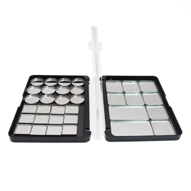 Caja magnética para sombra de ojos, bandeja vacía con capacidad de reparación de alto brillo, caja de almacenamiento para rubor, combinación de maquillaje, pestañas postizas, doble párpado st