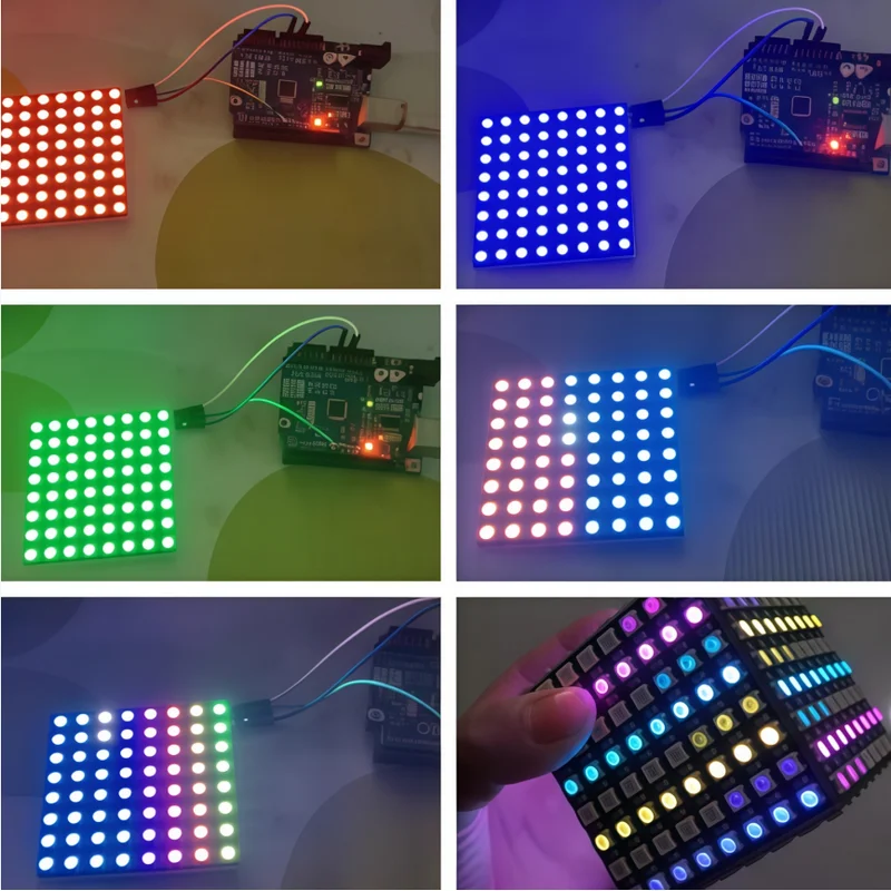 WS2812B 8x8 64Bit RGB LED Matrix Module Individually Addressable 5050 Dream Color Panel For STEM Arduino DIY Magic Light Cube