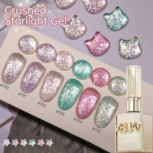 XEIJAYI Juego de 6 uds de esmalte de uñas de Gel de 15ml, Gel de uñas de remojo LED UV, semipermanente, Gel de Arte de uñas de calidad de salón DIY para primavera