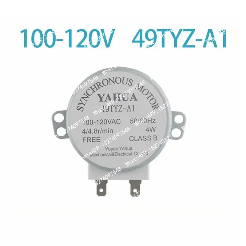 Motor de horno microondas 49TYZ-A1, motor de mesa giratoria, motor síncrono de imán permanente, 100V-120V, 4/4.8 rpm