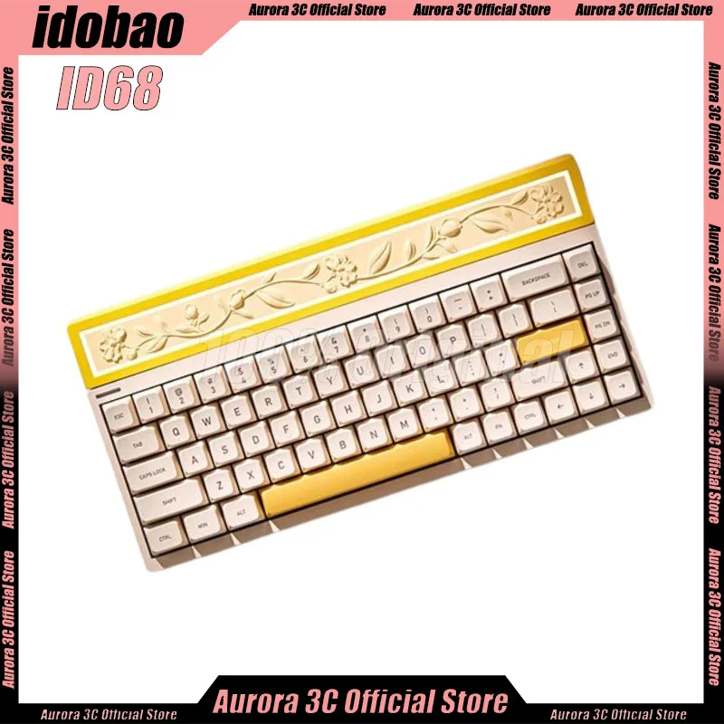 

idobao ID68 2Mode Gamer Mechanical Keyboard USB//Bluetooth Wireless Keyboard 68key Hot-Swap RGB Backlight Gaming Keyboards Gift