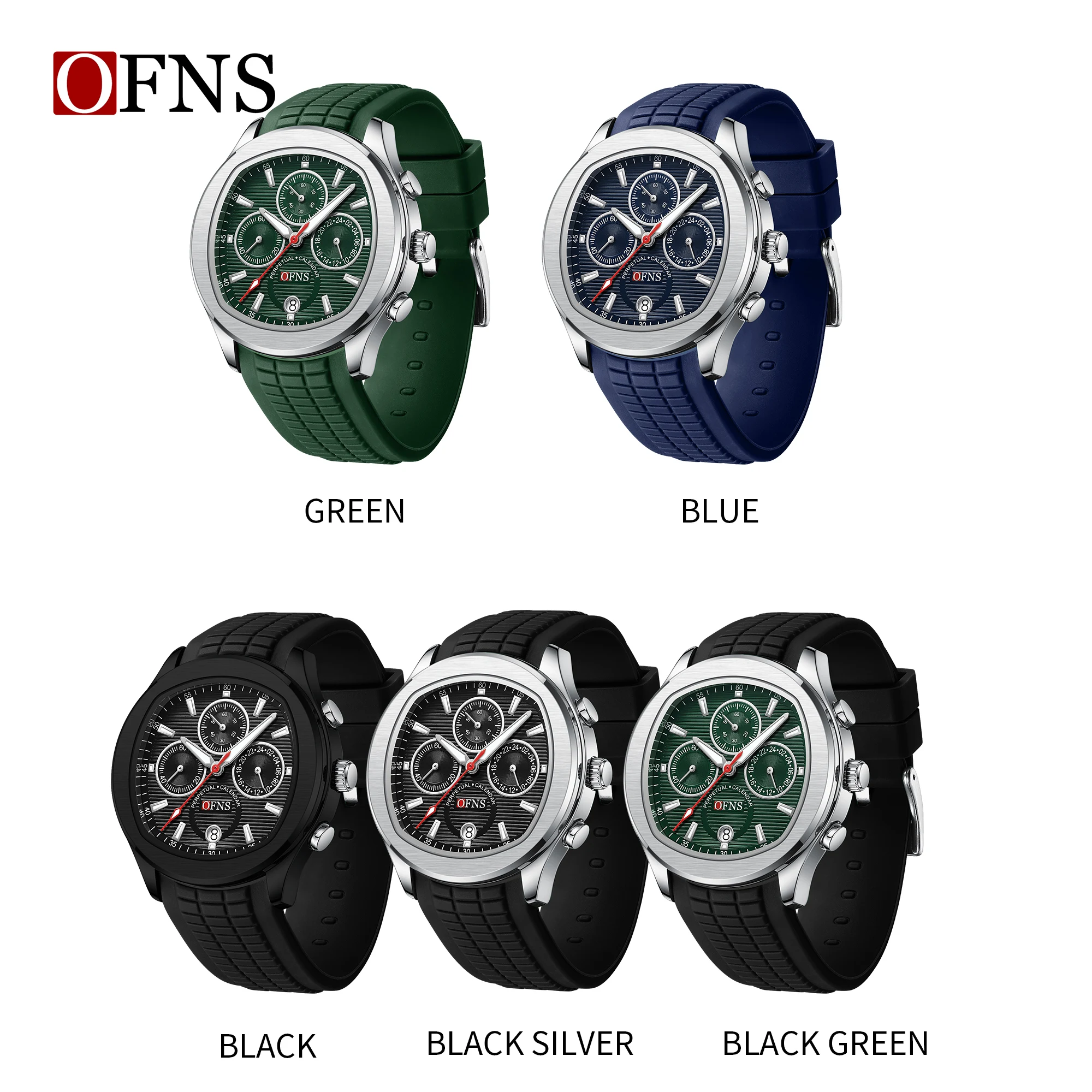 OFNS Top Brand Luxury Men\'s Wristwatch Luminous Calendar 50M Waterproof Quartz watch Teenagers High Quality Sports Watch New Hot