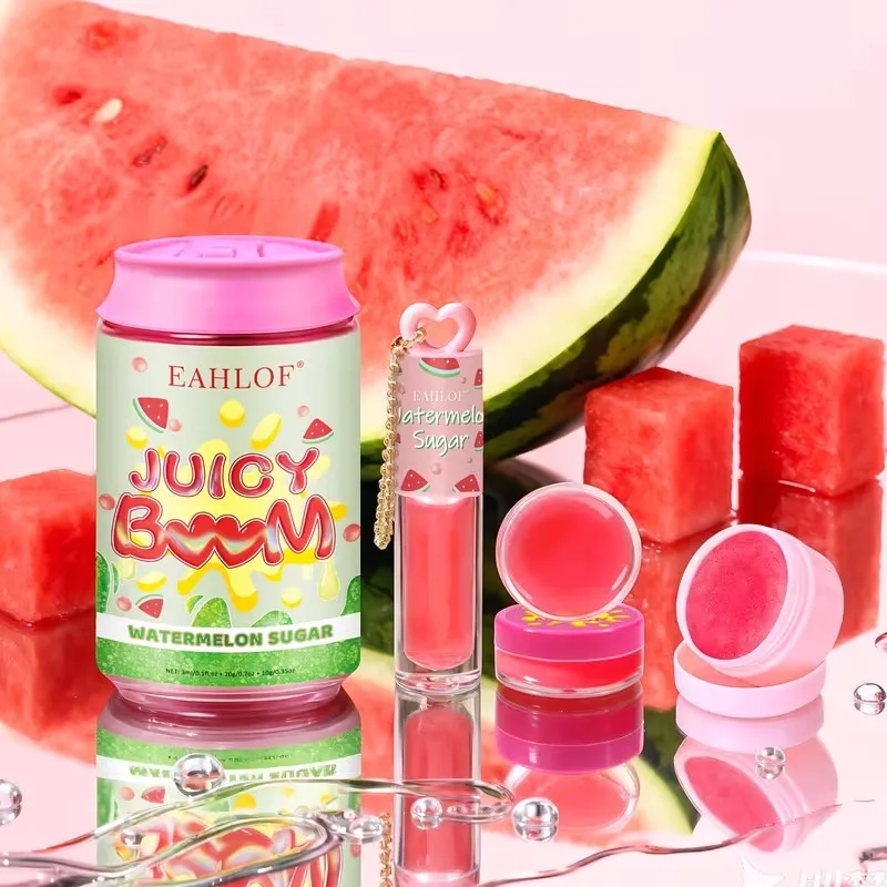 3Pcs Lip Oil + Lip Mask + Lip Scrub Gift Set,  Hydrating & Softening, Gentle Exfoliation, Birthday Gift for Women