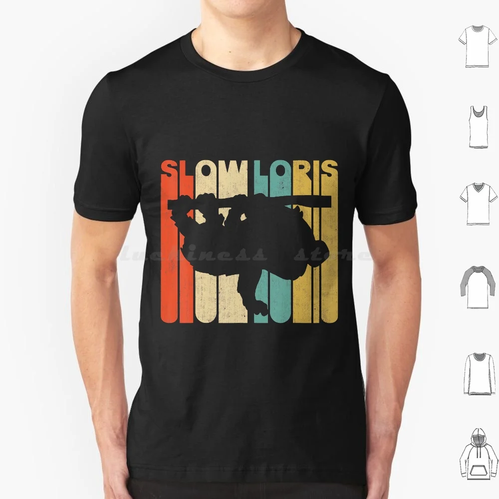 Vintage Retro Slow Loris Silhouette T Shirt Men Women Kids 6Xl Slow Deadly Javan Slow Loris Slow Loris Fans The Cutest Animal