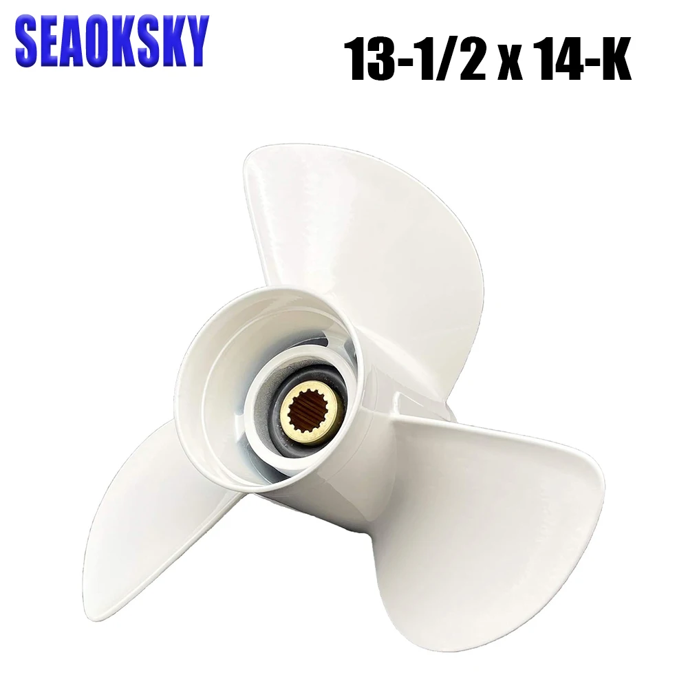 Outboard Propeller 13 1/2 x 14-K Aluminum Propeller For Yamaha 50-130HP Outboard Propeller OEM No.6E5-45958-00-EL