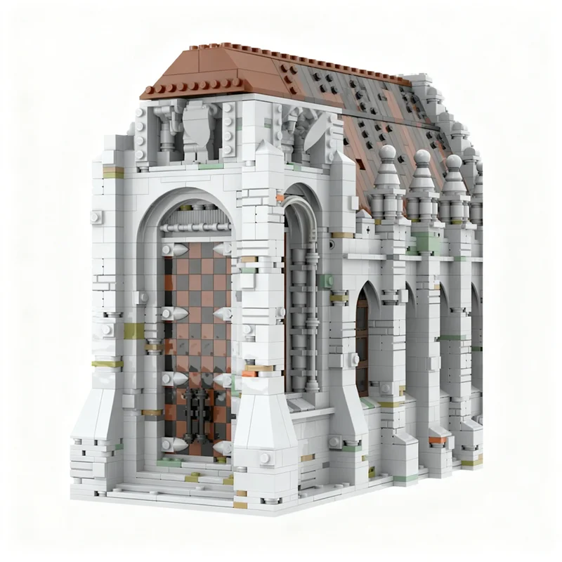 3825 Teile MOC Modulare Straßenlandschaft Gotische Kirche Modellbausatz Architektur Weihnachtsgeschenke Kreative Bildungsspielzeuge Bausteine