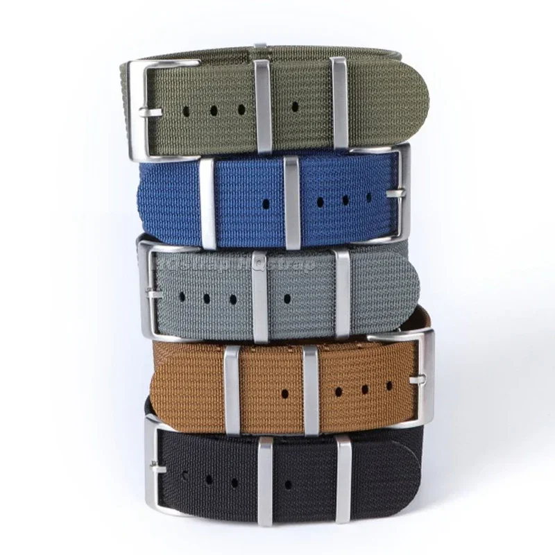 ナイロンミリタリーキャンバス時計ストラップ,ユニバーサルリストバンド交換ベルト,セイコー用スポーツアクセサリー,柔らかく快適,20mm, 22mm