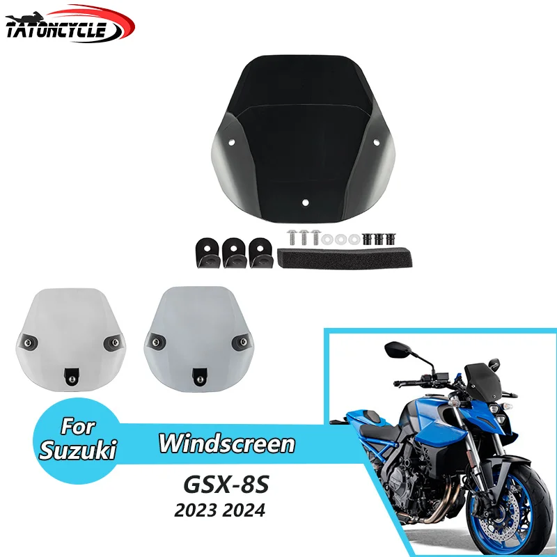 

Motorcycle Windscreen For Suzuki GSX 8S GSX-8S GSX8S 2023 2024 PC Sports Touring Windshield Motorbike Wind deflector