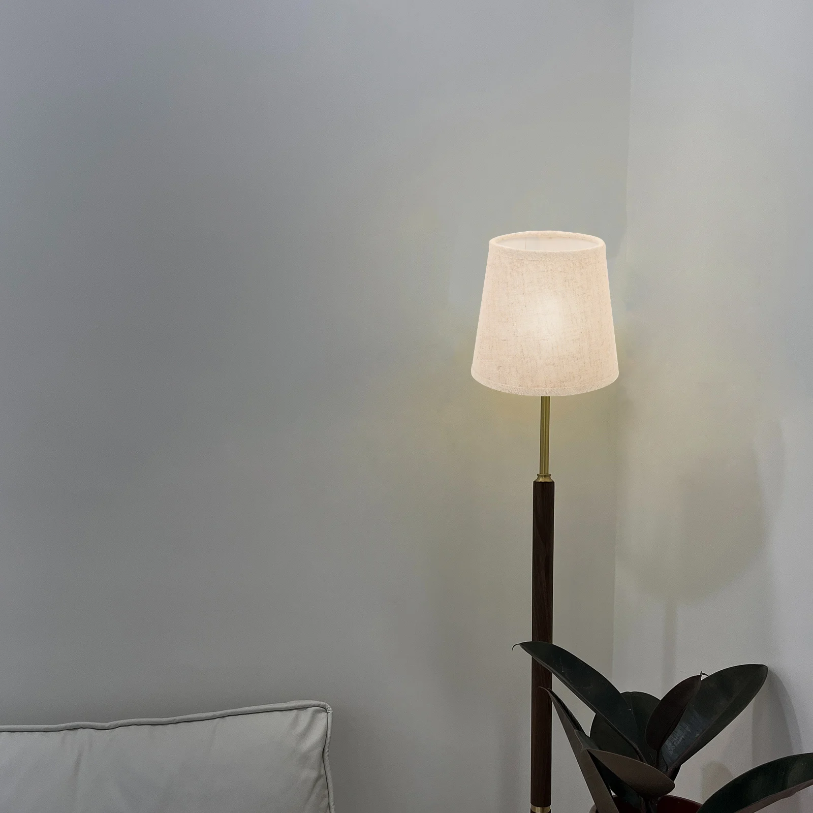 

2 Pcs Fabric Lampshade Plaid Bed Bedside Lampshades for Table Indoor Household Round Work