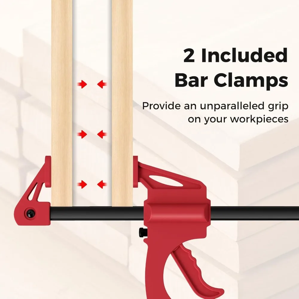 منضدة لحام قابلة للطي بارتفاع قابل للتعديل 42 × 21، سعة 1000 رطل، مشبكين، 8 فتحات أدوات، محمولة للاستخدام عالي التحمل #3