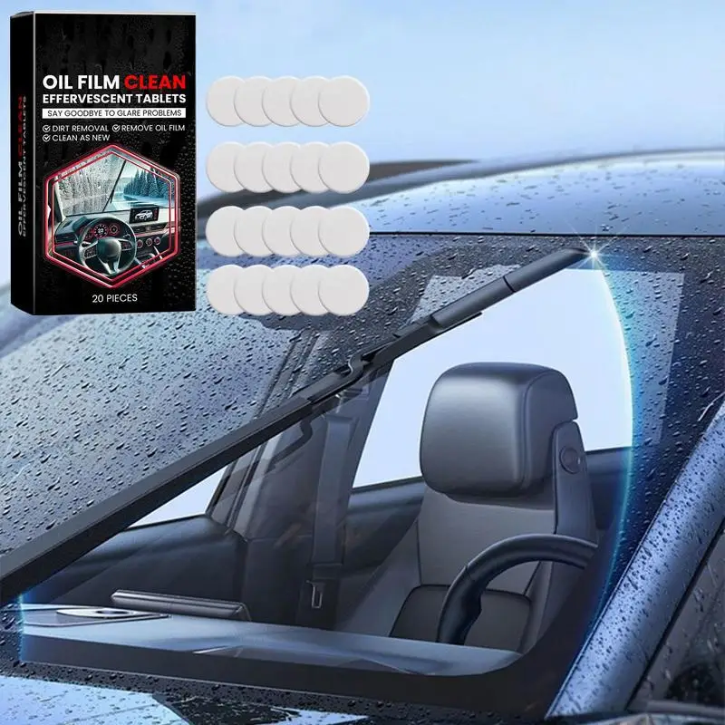 

Windshield Glass Cleaner Auto Window Oil Film Cleaner Wiper Tablets Concentrated Glass Water Effervescent Tablets Car Window