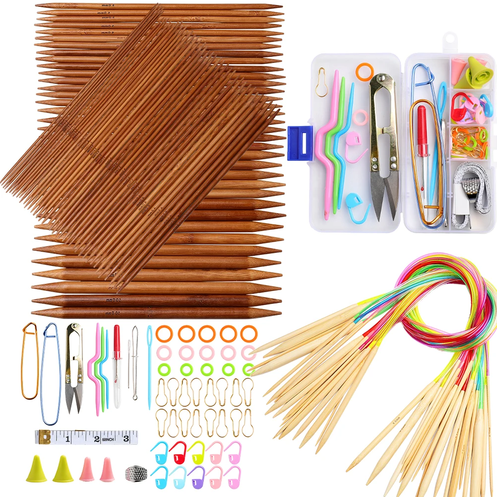 

DIY Embroidery Kits Circular Knitting Needles Sweater Tools Accessories 3 Sets Daisy Bamboo Beginner Easy