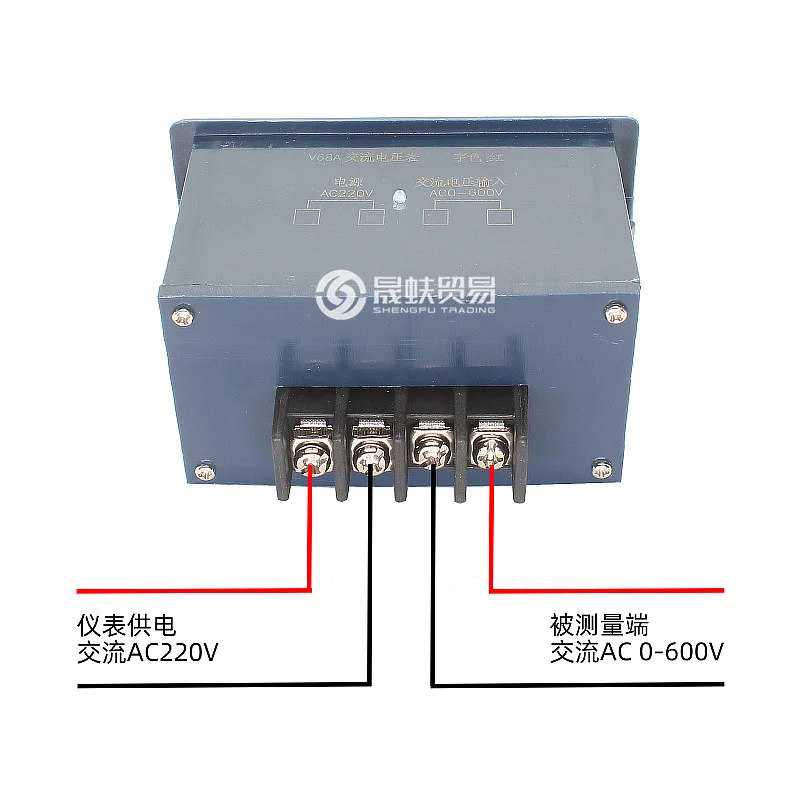 V68ACommunicationAC0-600V110V220V380V AC Digital Voltmeter Digital Voltmeter Head