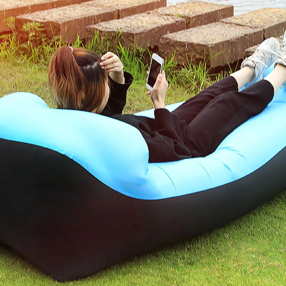 

Outdoor Portable Inflatable Sofa Inflatable Outdoor Air Sun Inflatable Lounger Blow Up Chair Bag Banana Camping Air Bed Beanbag