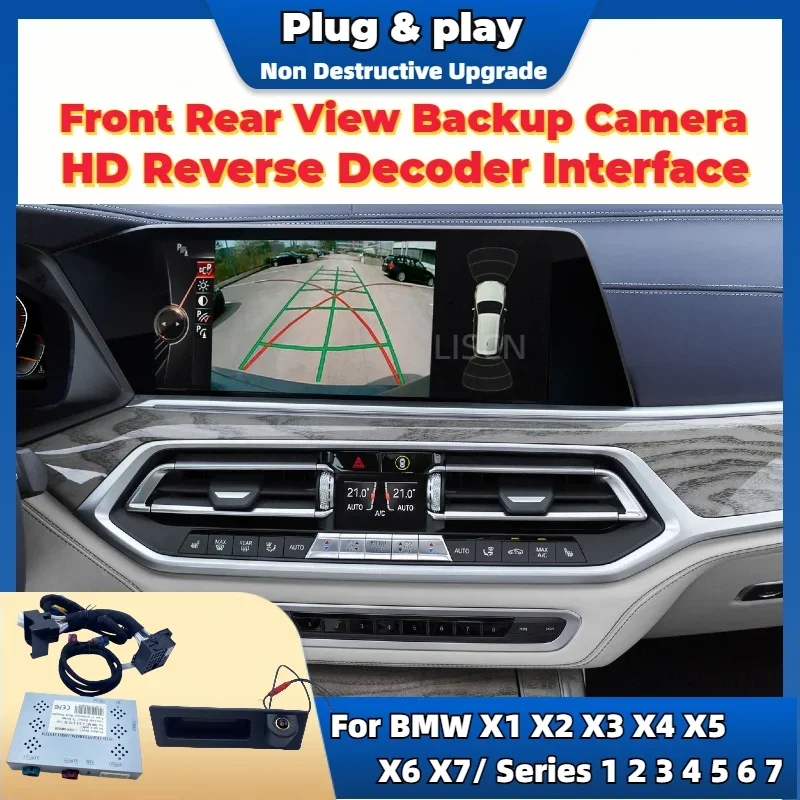 For BMW Parking Decod Front Bakcup Rear camera Display interface Reverse Improve X1 X2 X3 X4 X5 X6 X7 Series 1 2 3 4 5 6 7